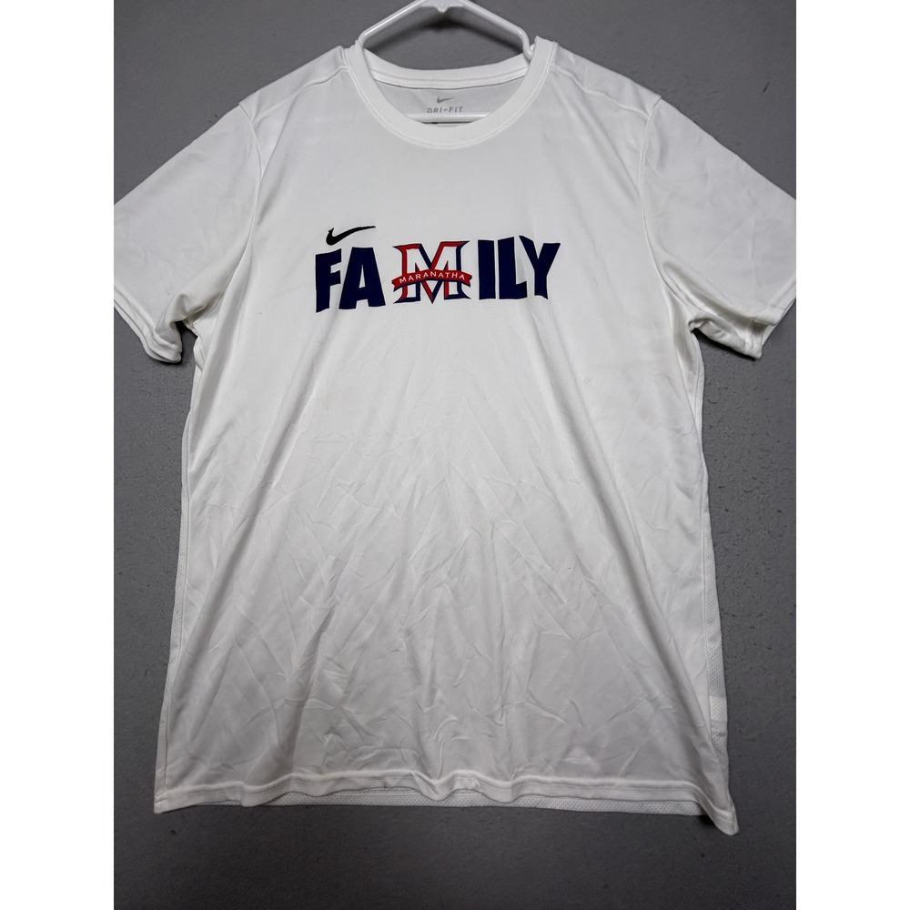 Nike Dri-FIT 100% Polyester White Maranatha Family Graphic XL Mens